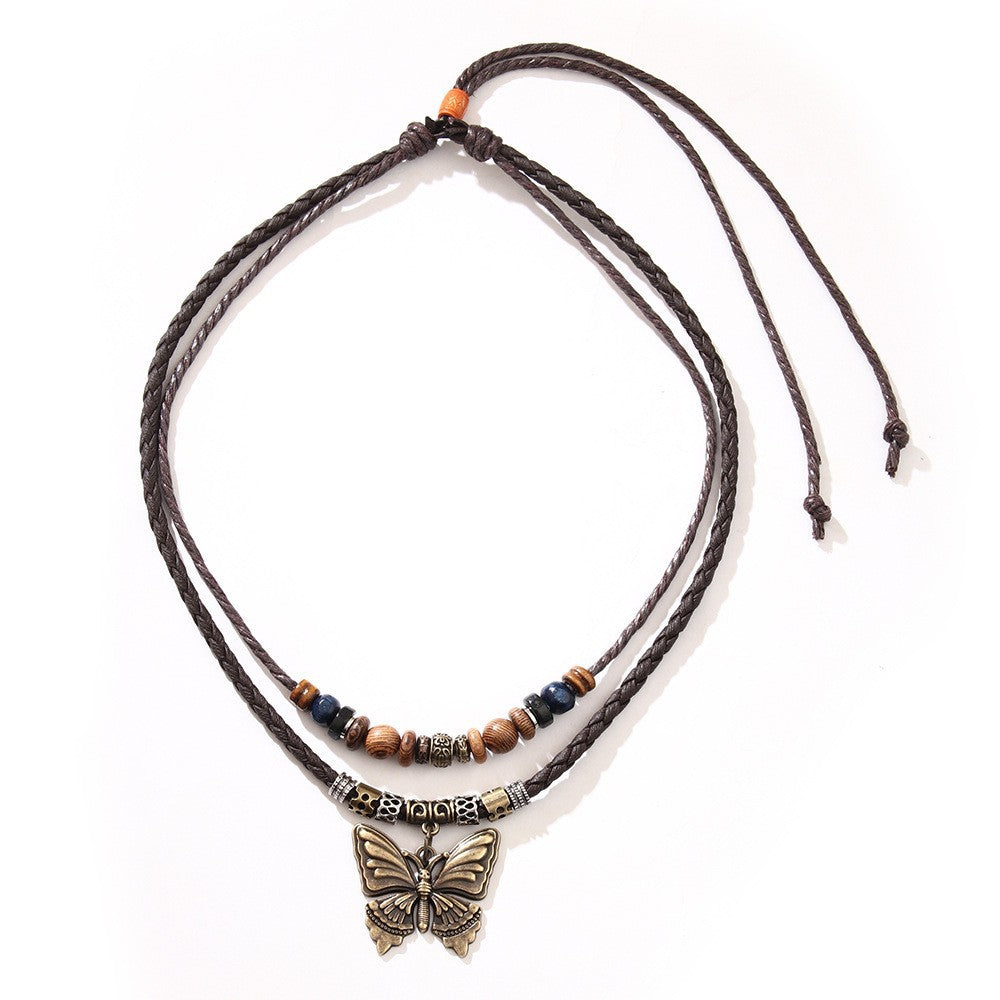 European fashion double layer necklace Korean velvet vintage choker