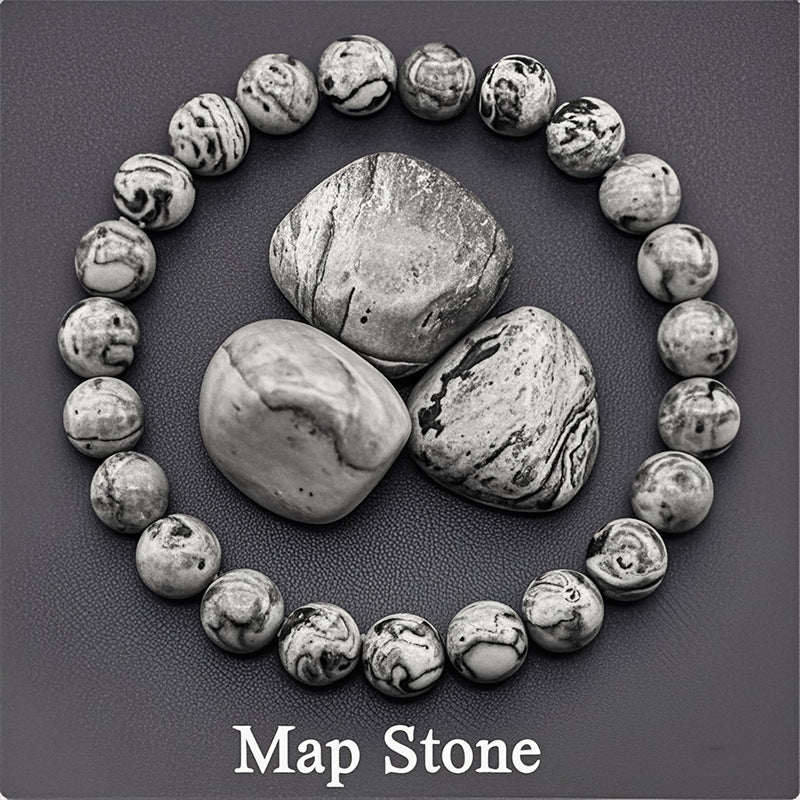 8mm Sunstone Beaded Bracelet Handcrafted Agate Crystal Jewelry