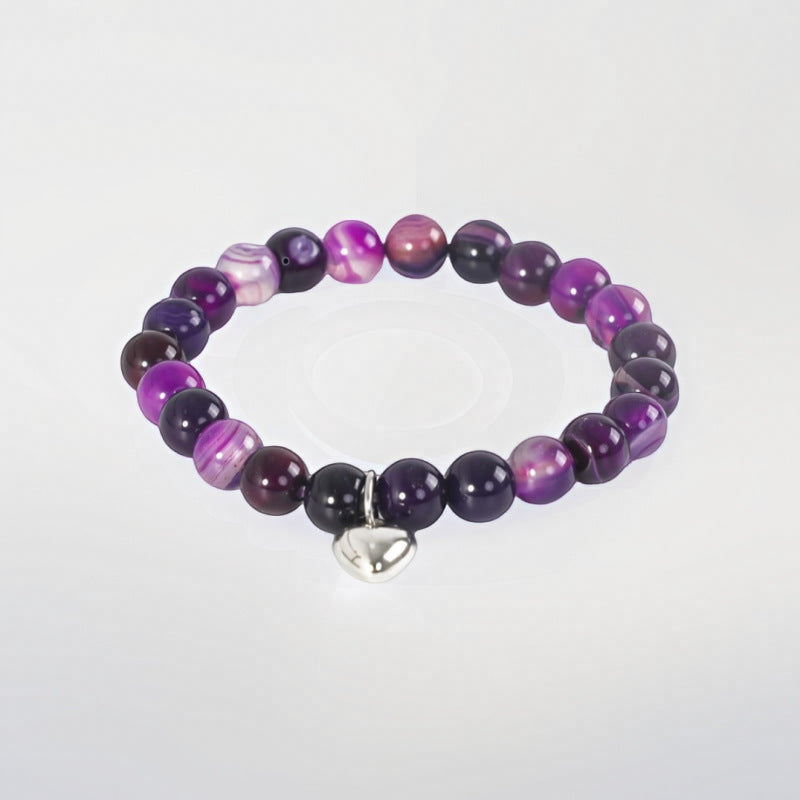 8mm Sunstone Beaded Bracelet Handcrafted Agate Crystal Jewelry