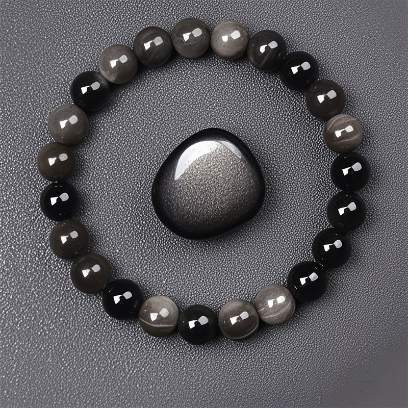 8mm Sunstone Beaded Bracelet Handcrafted Agate Crystal Jewelry