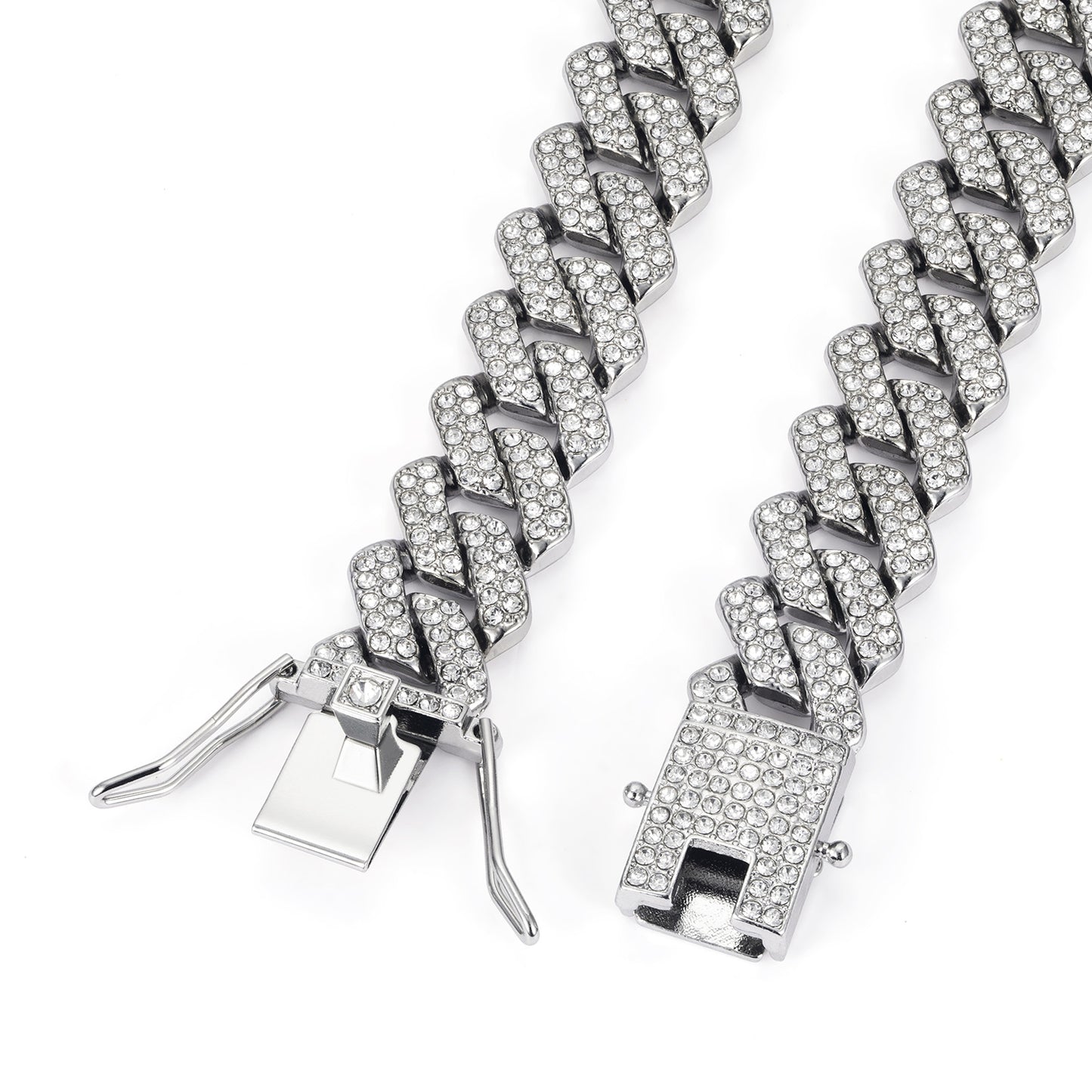 14mm Diamond Cuban Link High Quality Zinc Alloy Necklace Unisex HipHop