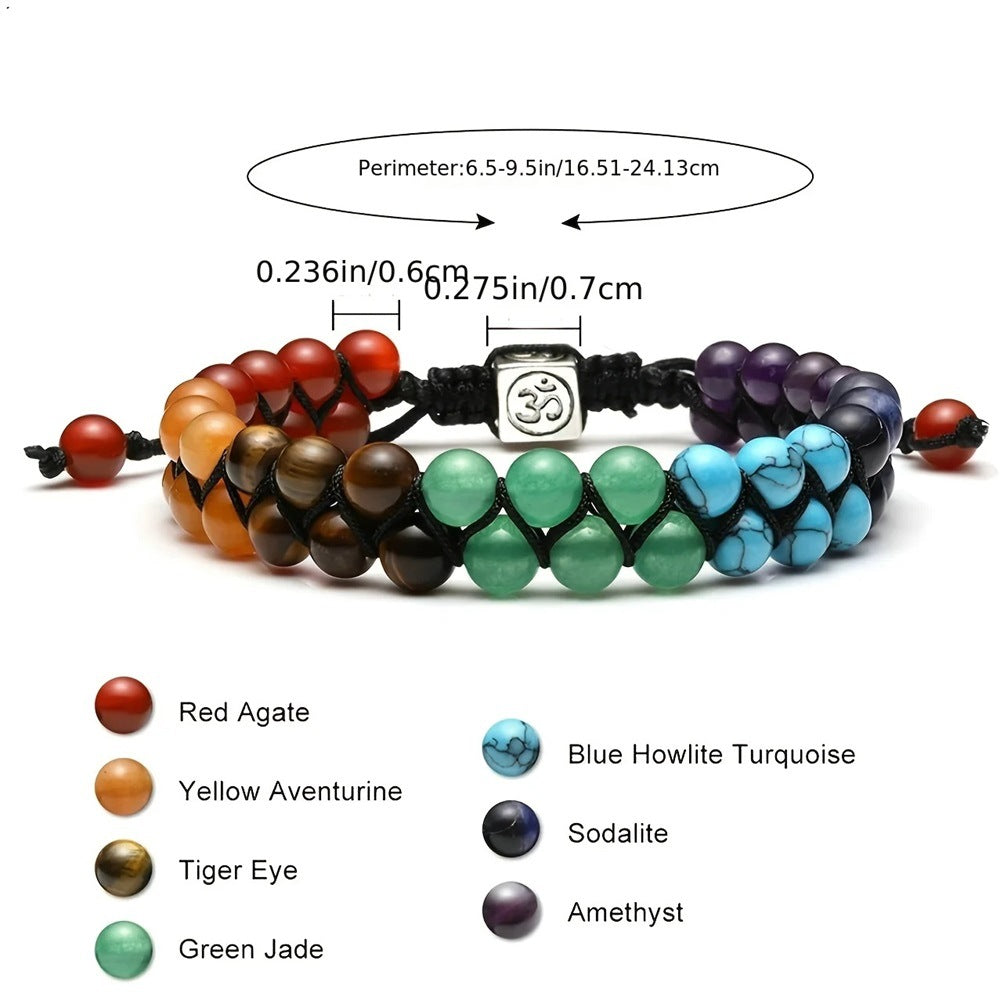 Natural Stone Handcrafted Bracelet Bohemian Gemstone Crystal