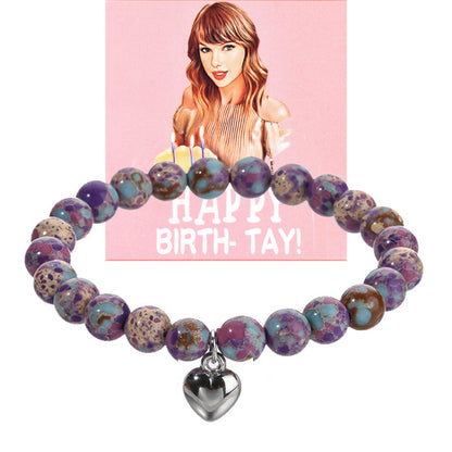 Stainless Steel Agate Quartz Bracelet Love Knot Pink Zebra Green Aventurine Purple Imperial Jade
