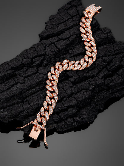 13mm Cuban Chain High-Quality Alloy Inlaid Diamond Necklace Unisex Bracelet European and American Hip-Hop Jewelry