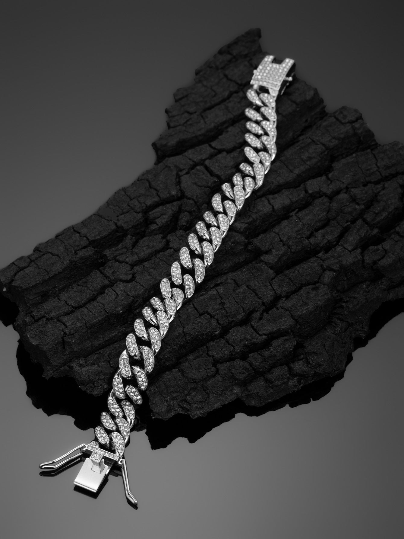 13mm Cuban Chain High-Quality Alloy Inlaid Diamond Necklace Unisex Bracelet European and American Hip-Hop Jewelry