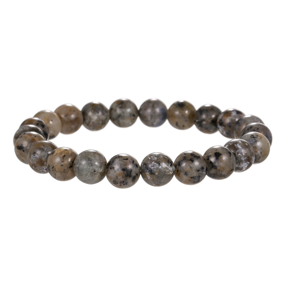 Natural Fire Agate Bead Bracelet 6 8 10mm Men Hip Hop Punk Style