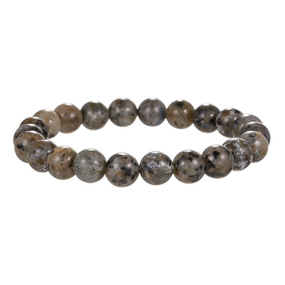 Natural Fire Agate Bead Bracelet 6 8 10mm Men Hip Hop Punk Style
