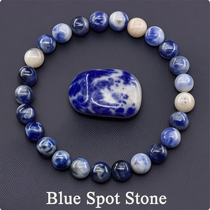 8mm Sunstone Beaded Bracelet Handcrafted Agate Crystal Jewelry