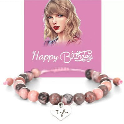 Stainless Steel Agate Quartz Bracelet Love Knot Pink Zebra Green Aventurine Purple Imperial Jade