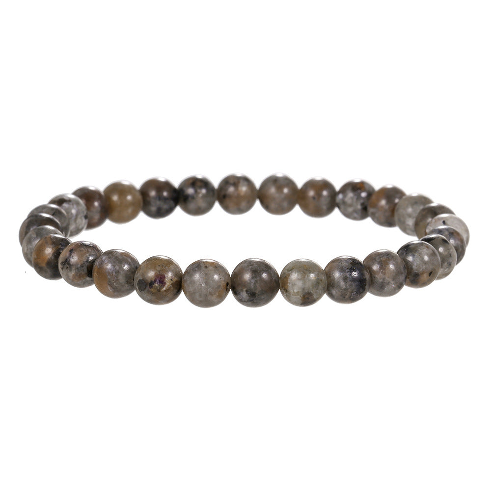 Natural Fire Agate Bead Bracelet 6 8 10mm Men Hip Hop Punk Style