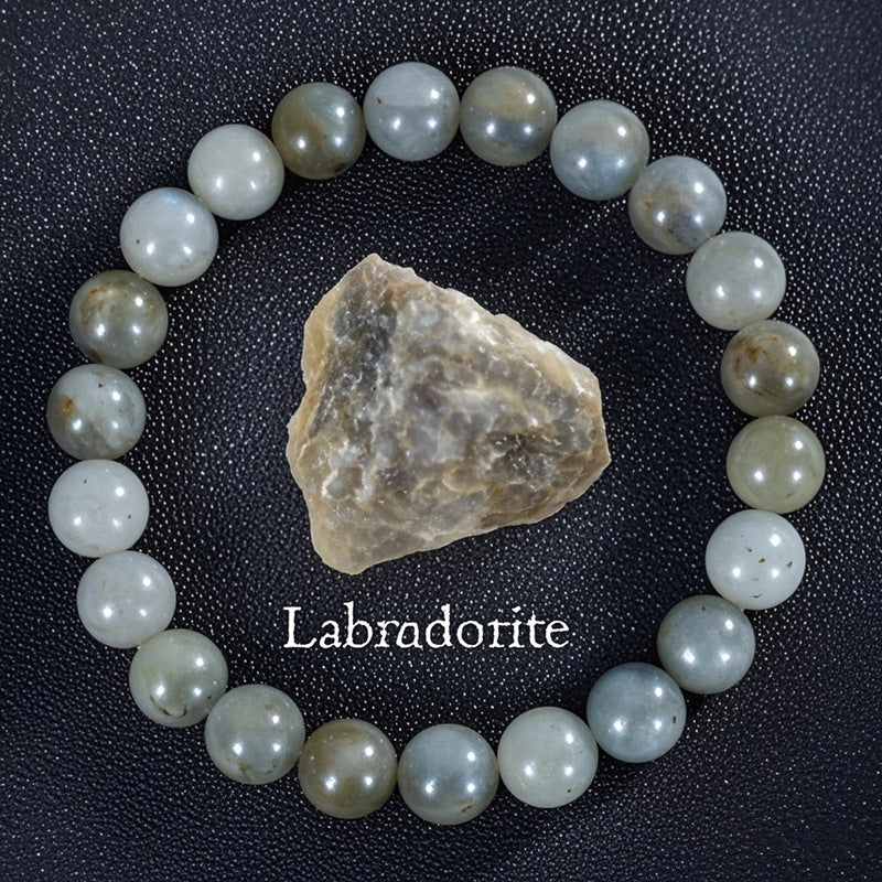 8mm Sunstone Beaded Bracelet Handcrafted Agate Crystal Jewelry