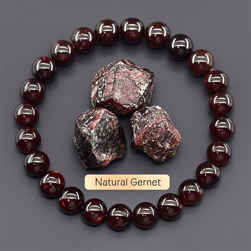 8mm Sunstone Beaded Bracelet Handcrafted Agate Crystal Jewelry