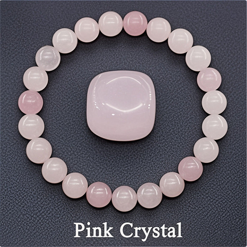 8mm Sunstone Beaded Bracelet Handcrafted Agate Crystal Jewelry