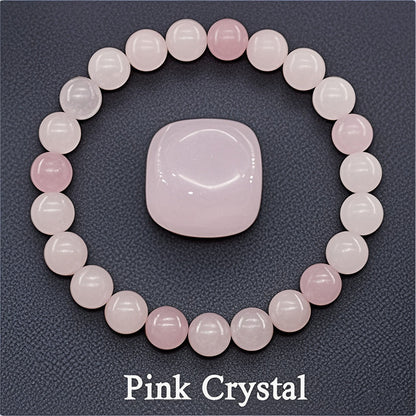 8mm Sunstone Beaded Bracelet Handcrafted Agate Crystal Jewelry