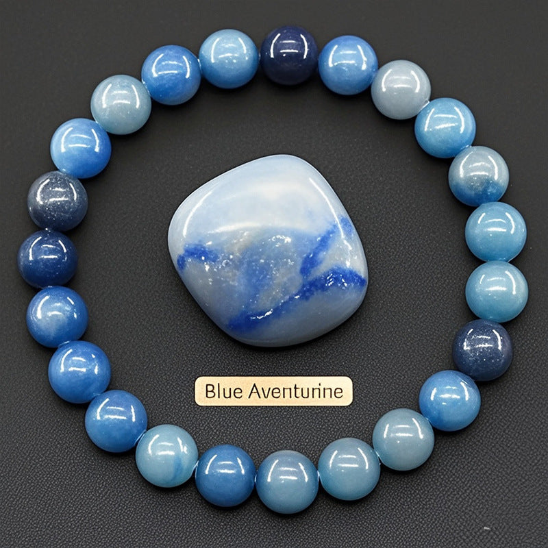 8mm Sunstone Beaded Bracelet Handcrafted Agate Crystal Jewelry
