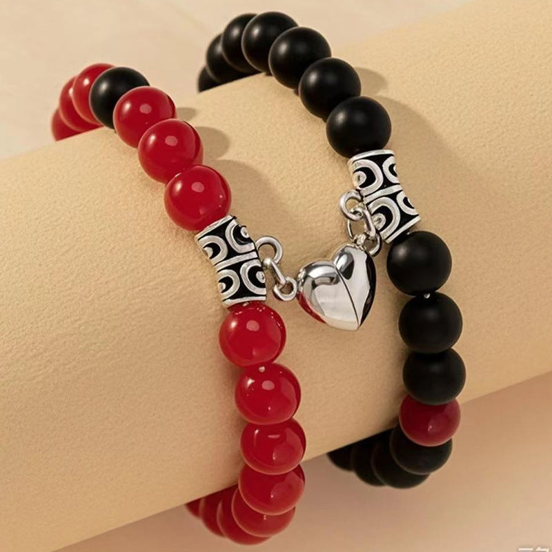 8mm Sunstone Beaded Bracelet Handcrafted Agate Crystal Jewelry