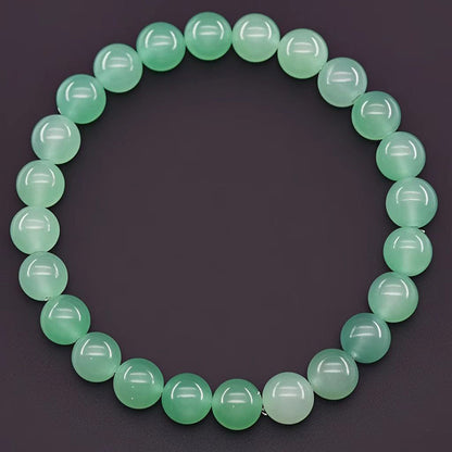 8mm Sunstone Beaded Bracelet Handcrafted Agate Crystal Jewelry