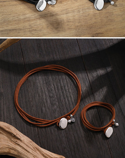 European fashion double layer necklace Korean velvet vintage choker
