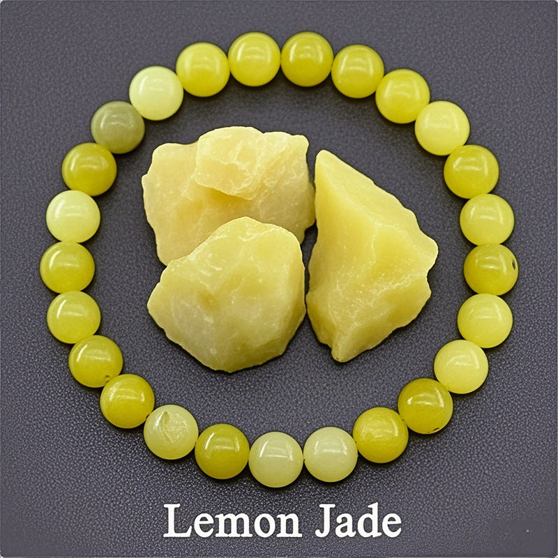 8mm Sunstone Beaded Bracelet Handcrafted Agate Crystal Jewelry