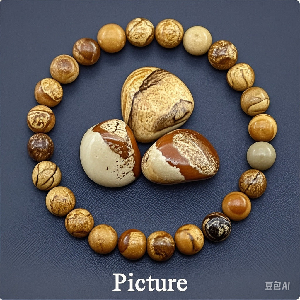 8mm Sunstone Beaded Bracelet Handcrafted Agate Crystal Jewelry