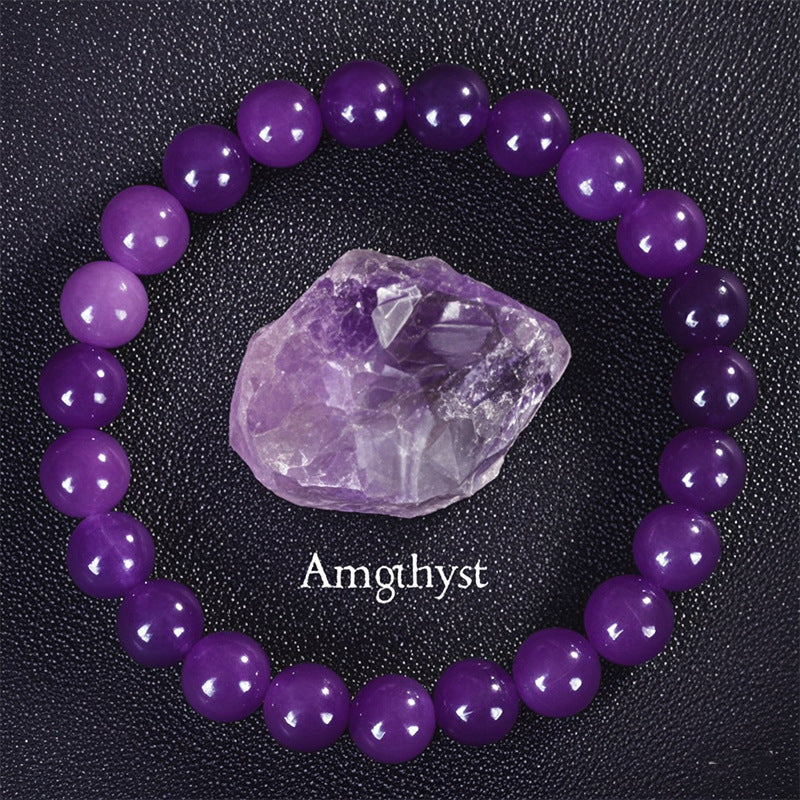 8mm Sunstone Beaded Bracelet Handcrafted Agate Crystal Jewelry