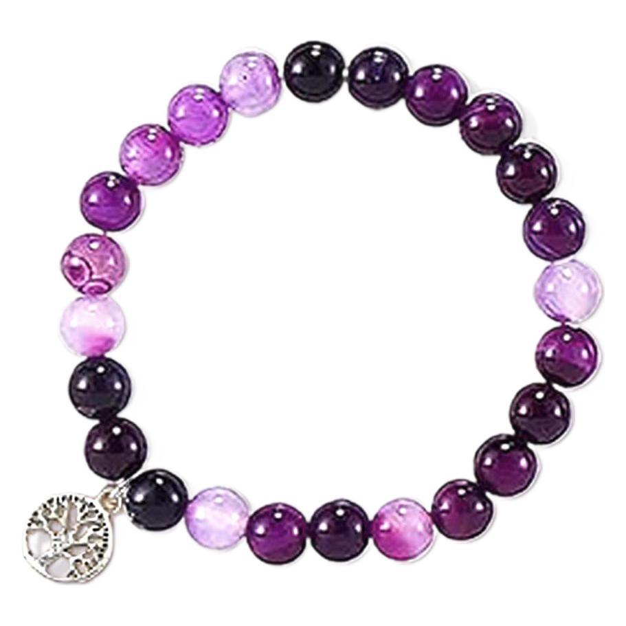 8mm Sunstone Beaded Bracelet Handcrafted Agate Crystal Jewelry