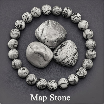 8mm Sunstone Beaded Bracelet Handcrafted Agate Crystal Jewelry