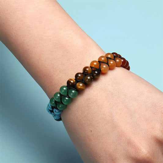 Natural Stone Handcrafted Bracelet Bohemian Gemstone Crystal