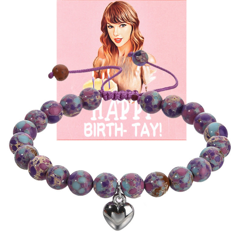 Stainless Steel Agate Quartz Bracelet Love Knot Pink Zebra Green Aventurine Purple Imperial Jade