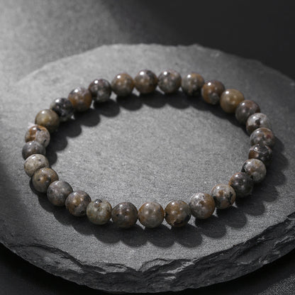 Natural Fire Agate Bead Bracelet 6 8 10mm Men Hip Hop Punk Style