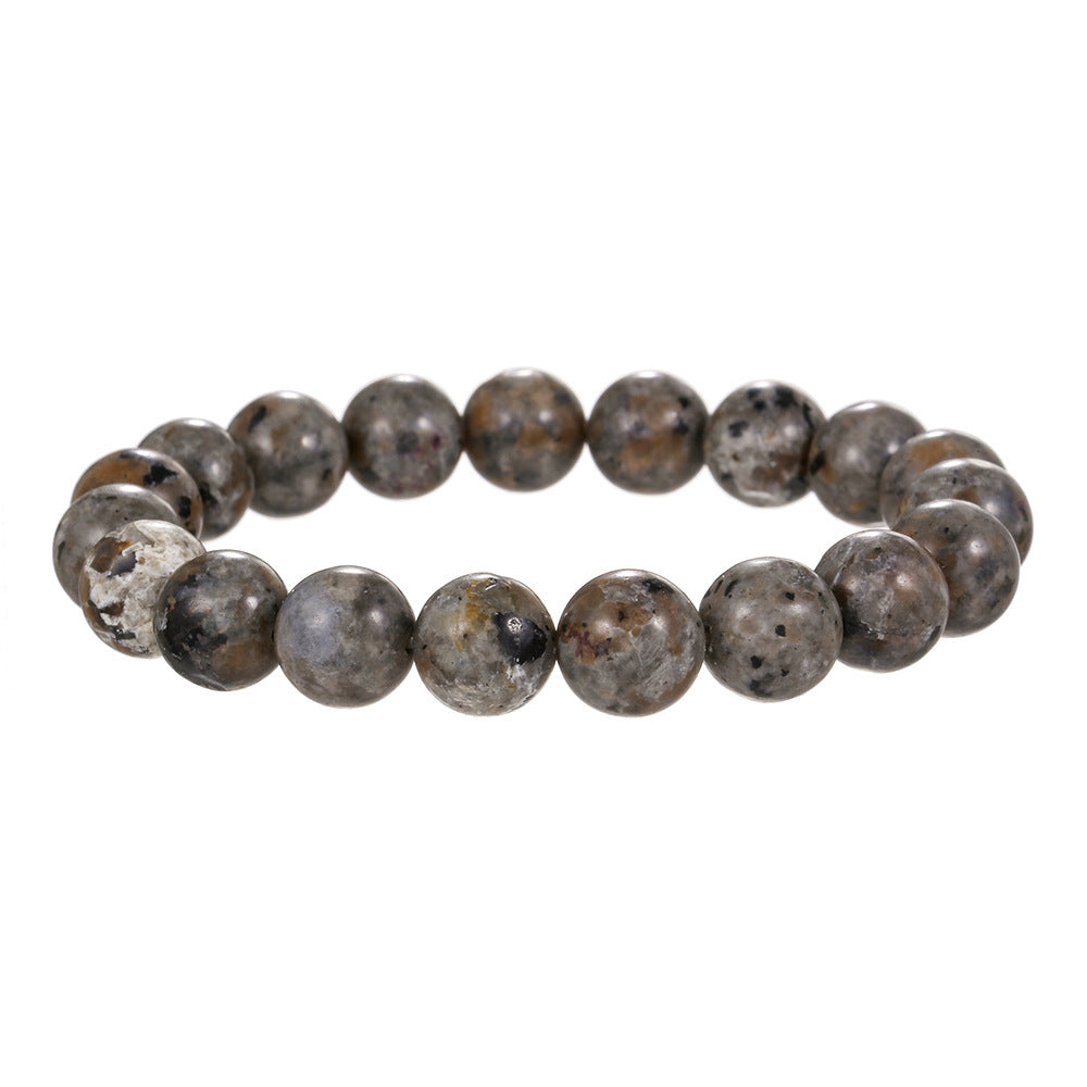 Natural Fire Agate Bead Bracelet 6 8 10mm Men Hip Hop Punk Style