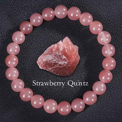 8mm Sunstone Beaded Bracelet Handcrafted Agate Crystal Jewelry