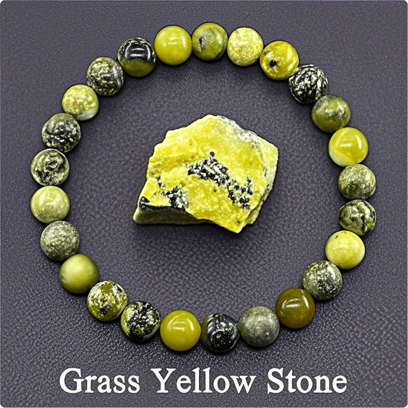 8mm Sunstone Beaded Bracelet Handcrafted Agate Crystal Jewelry