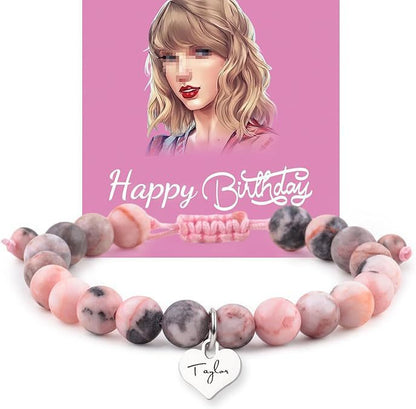 Stainless Steel Agate Quartz Bracelet Love Knot Pink Zebra Green Aventurine Purple Imperial Jade