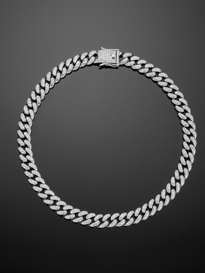 13mm Cuban Chain High-Quality Alloy Inlaid Diamond Necklace Unisex Bracelet European and American Hip-Hop Jewelry