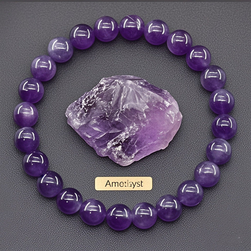 8mm Sunstone Beaded Bracelet Handcrafted Agate Crystal Jewelry