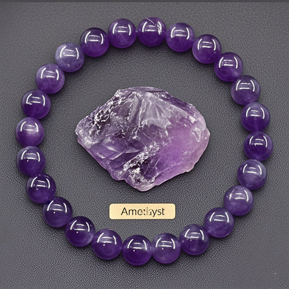 8mm Sunstone Beaded Bracelet Handcrafted Agate Crystal Jewelry