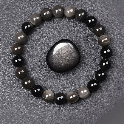 8mm Sunstone Beaded Bracelet Handcrafted Agate Crystal Jewelry