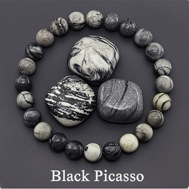 8mm Sunstone Beaded Bracelet Handcrafted Agate Crystal Jewelry