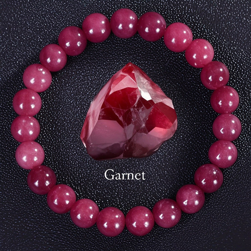 8mm Sunstone Beaded Bracelet Handcrafted Agate Crystal Jewelry