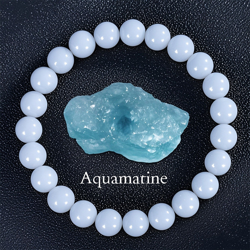 8mm Sunstone Beaded Bracelet Handcrafted Agate Crystal Jewelry