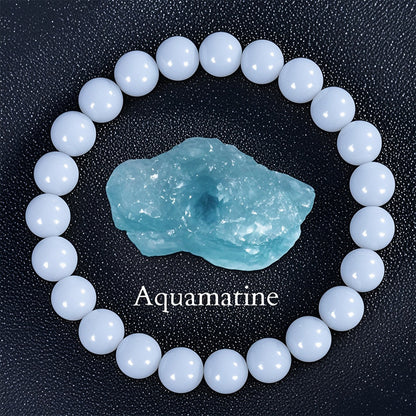 8mm Sunstone Beaded Bracelet Handcrafted Agate Crystal Jewelry
