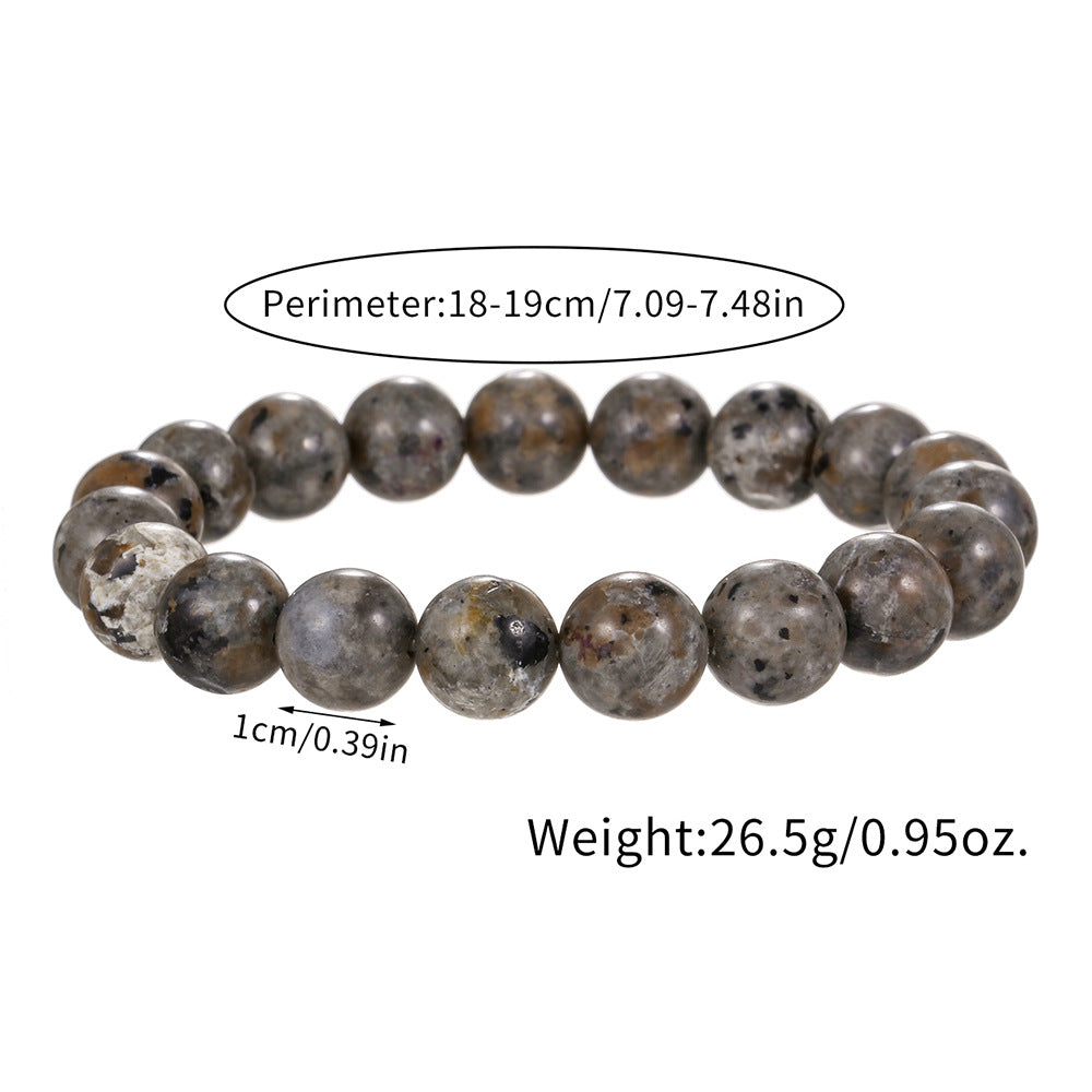 Natural Fire Agate Bead Bracelet 6 8 10mm Men Hip Hop Punk Style